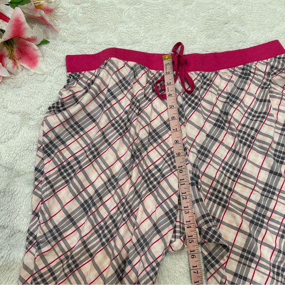 Cacique - Pink Plaid Elastic Waist Drawstring Pull On Lounge Pants - 22/24 - Picture 4 of 8